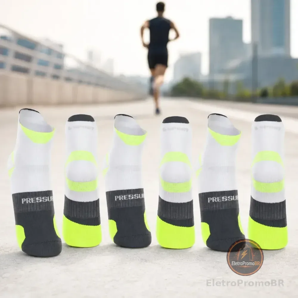 3 Meias Lupo Dry Corrida Anti-bolha Running Cano Curto Branco 41 A 44