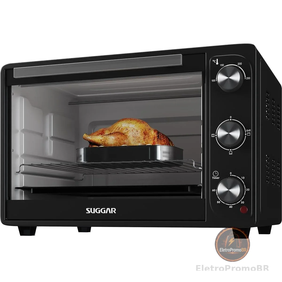SUGGAR FORNO ELETRICO DE BANCADA 50 LITROS PRETO 220V FE5012PT
