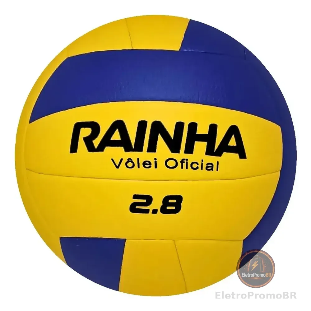 Bola Vôlei Pro 2.8 Rainha Jogo Amarelo Amarelo E Azul