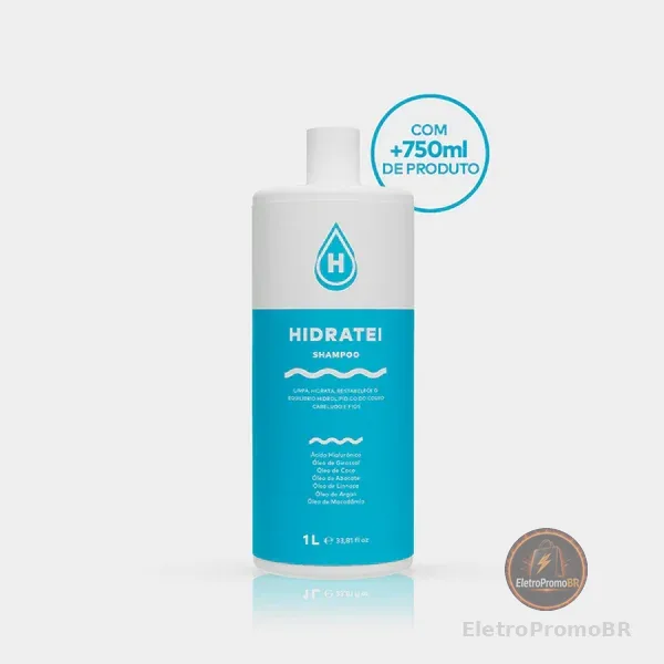 Shampoo Hidratei 1L | Hidratação Profunda e Controle do Frizz