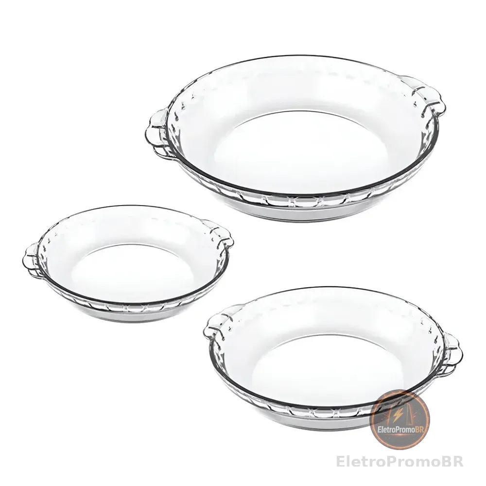 Conjunto De Formas Filetadas 3 Peças Transparente Marinex