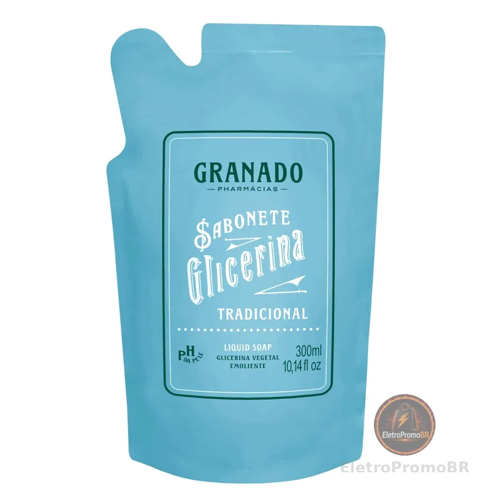 Granado Refil Sabonete Líquido Glicerina, Tradicional, 300ml