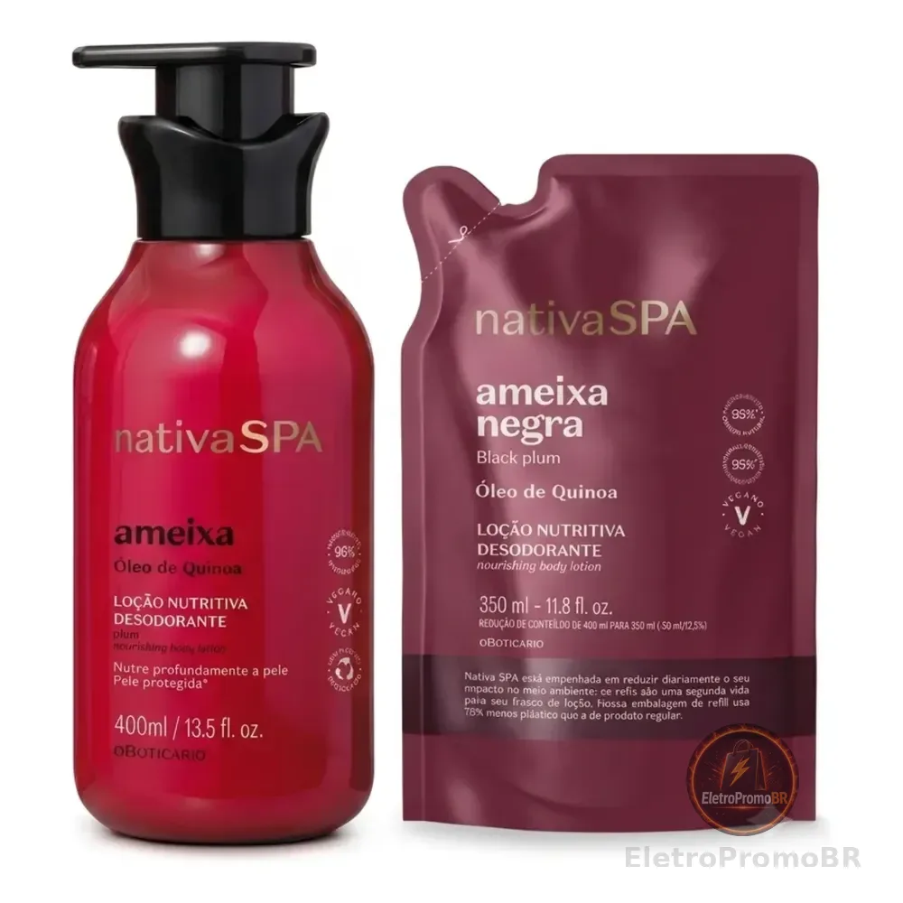 Combo Nativa Spa: Loção Hidratante Desodorante Corporal 400m