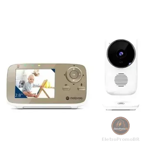 Motorola Vm483 Babá Eletrônica Tela 2.8 Lcd Com Zoom Digital Cor Branco 127/220v