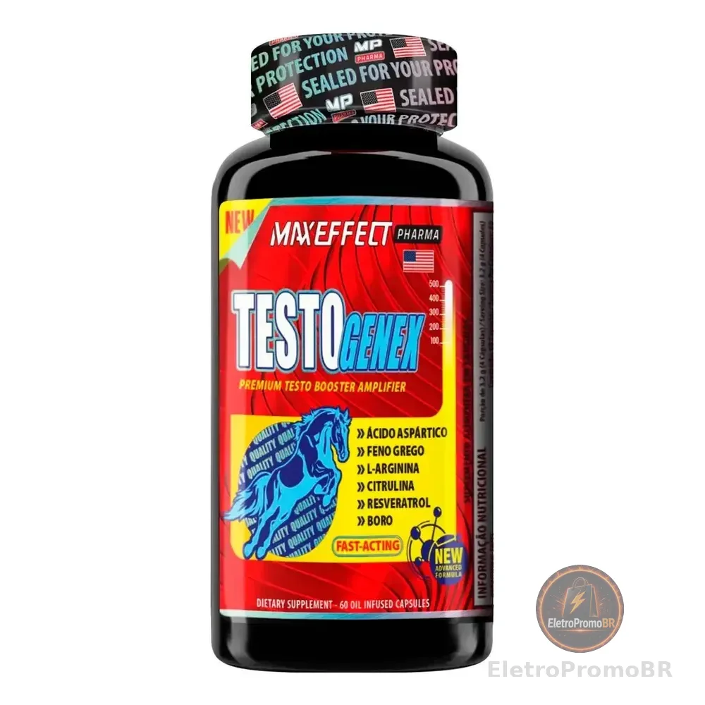 Aminoácidos Maxeffect Pharma Testogenex 60 Cápsulas Sabor Natural