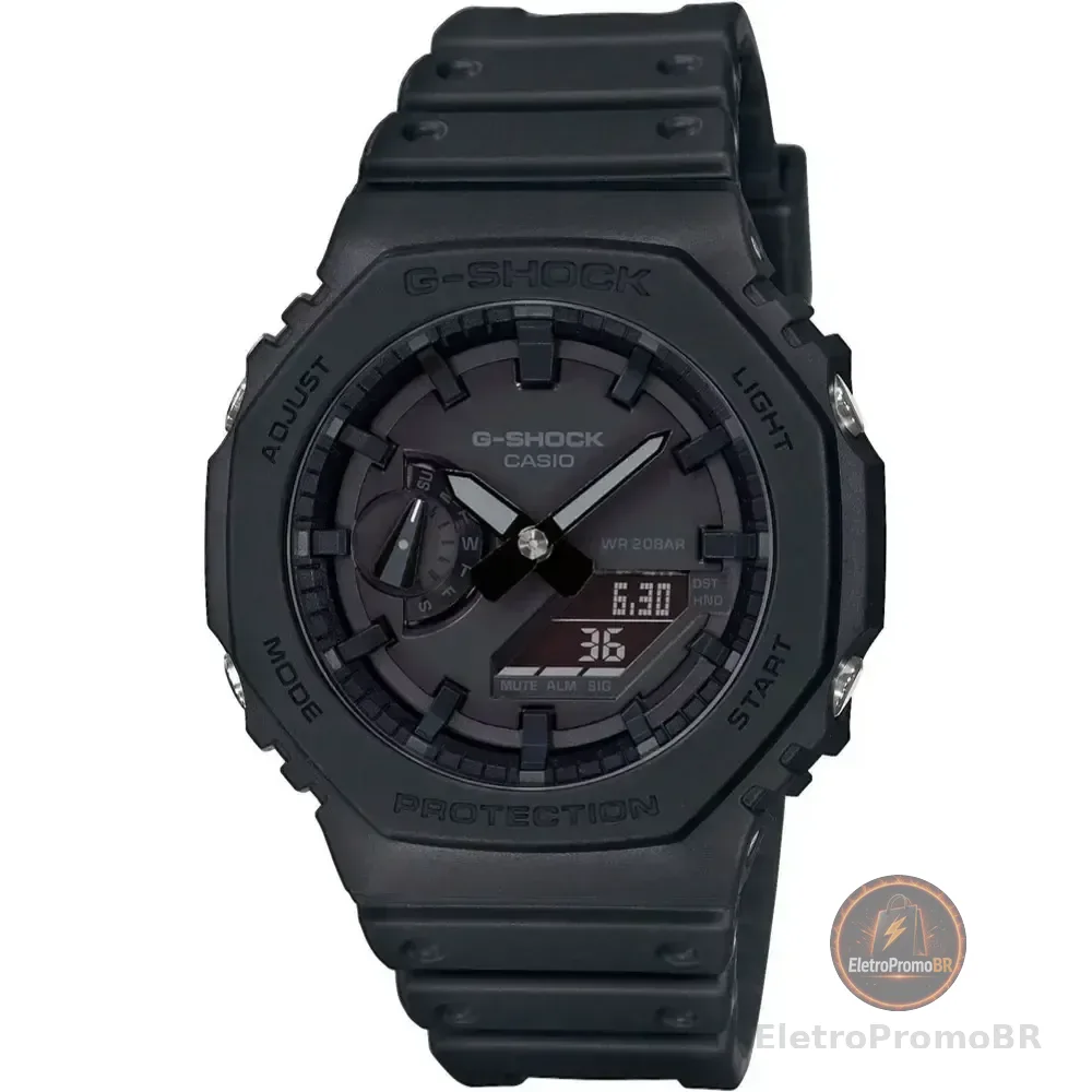 Relógio Casio G-shock Masculino Carbon Ga-2100-1a1dr Preto