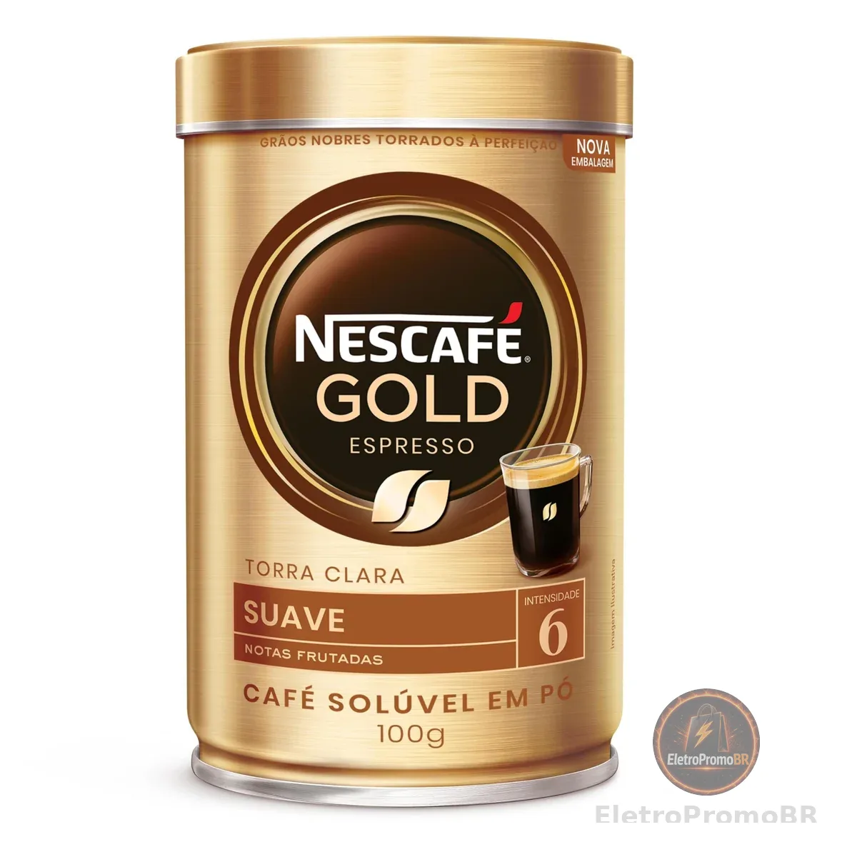Nescafé Gold Espresso, Suave 6, Café Solúvel em Pó, 100g