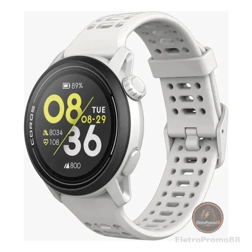 Coros Pace 3 Gps Dupla Frequencia Relógio Esportivo Treino Branco Silicone