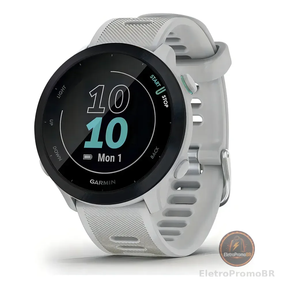 Relógio Garmin Forerunner 55 Branco Gps Esportivo