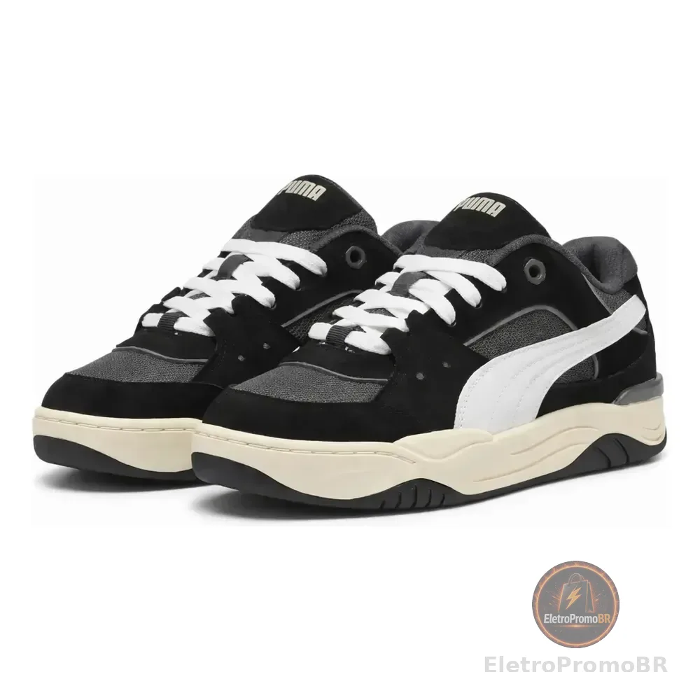 Tênis P180 Skate Sneaker Robusto Cano Baixo Unissex Promoçao Preto/branco 39 Br