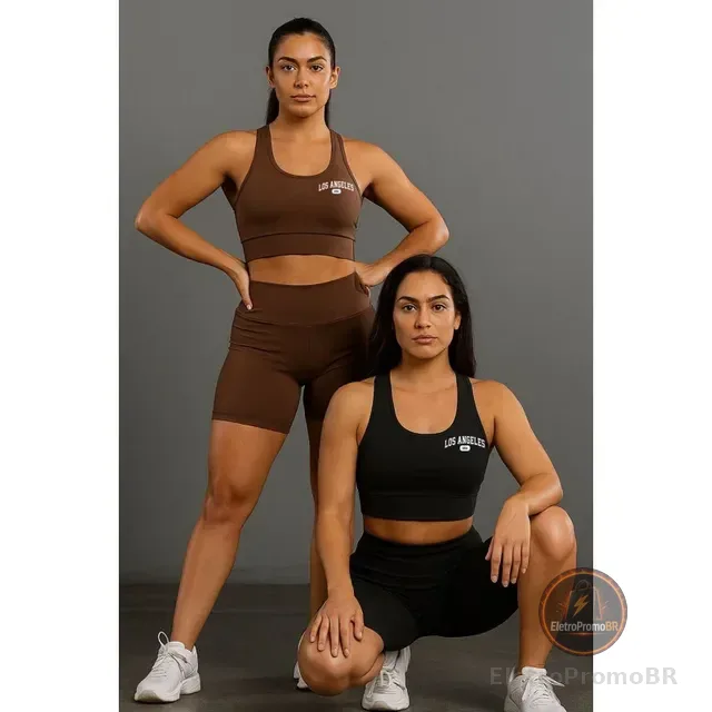 Kit 2 Conjunto Top E Shorts  Academia Los Angeles