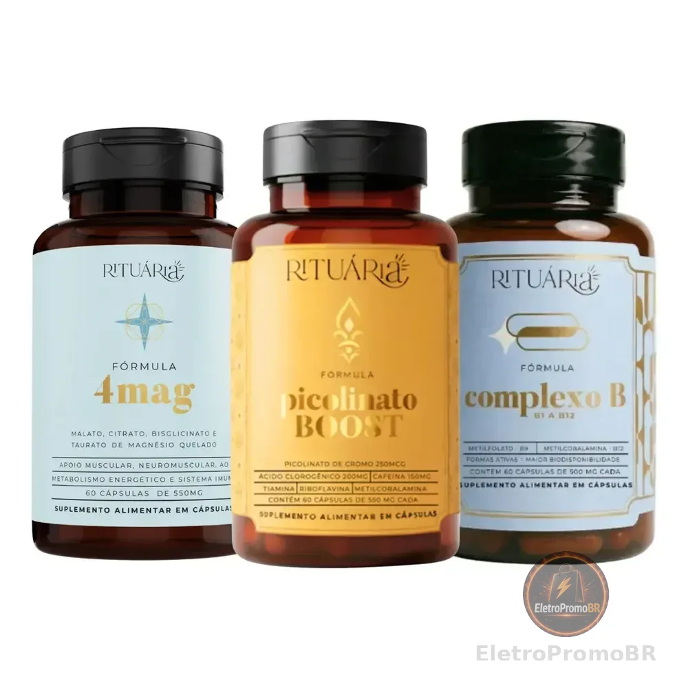Kit Rituária 4mag Picolinato E Complexo B Sem Sabor