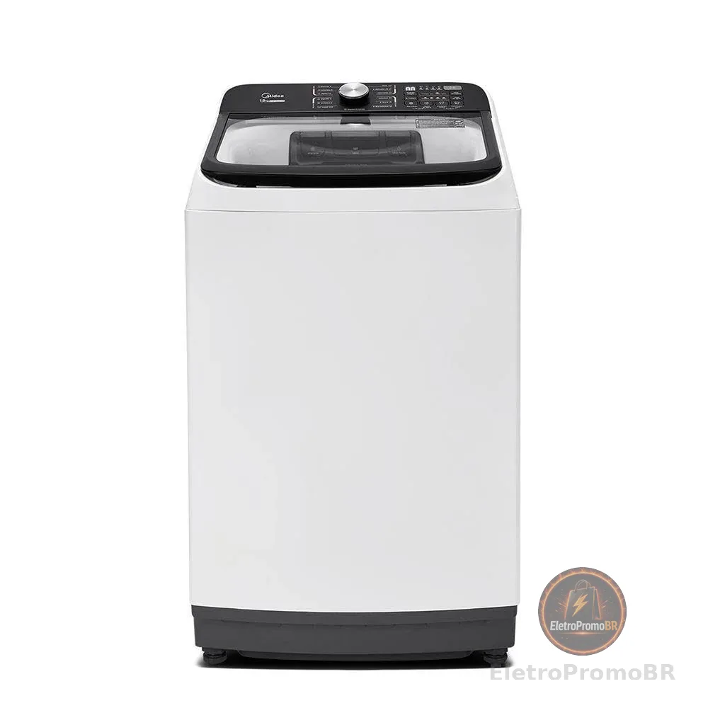 Lavadora de Roupas Midea 15kg Wave Agitador Branca 127V (MA512W150A/WK04)