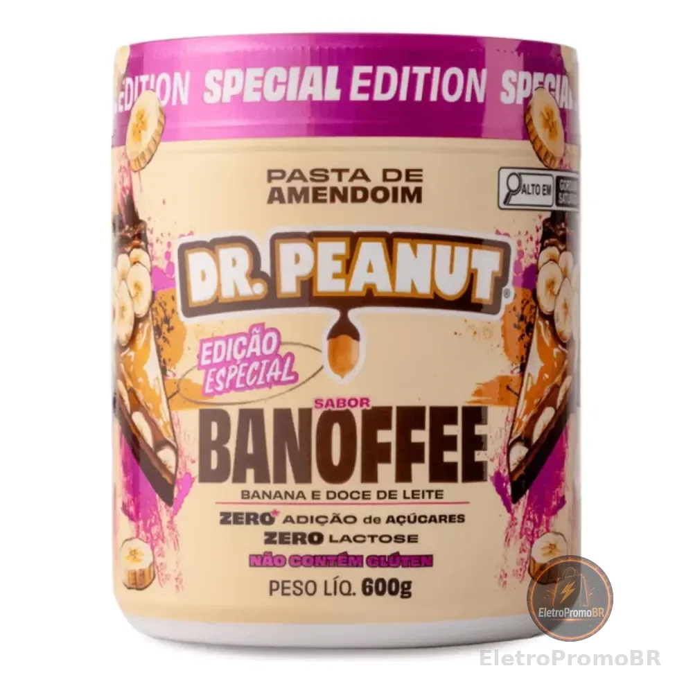 Pasta De Amendoim Com Whey Protein 600g Dr Peanut / Banoffee