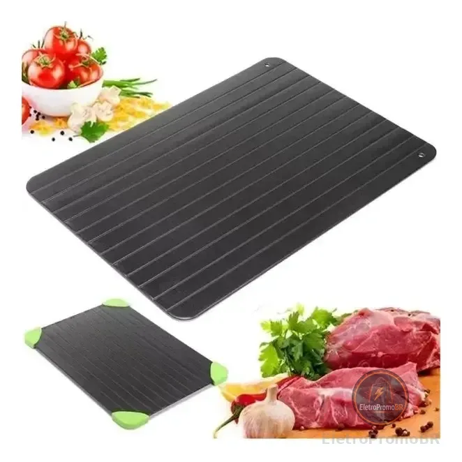 Tabua Magica Descongelar Rapido Carne E Alimentos Defrost Preto