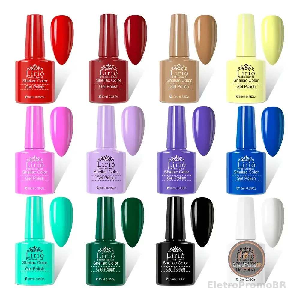Kit 10 Esmaltes Unha Gel Polygel Manicure Pedicure Sortidos