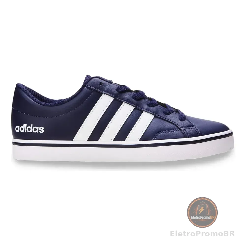 Tênis Masculino Vs Pace 2.0 adidas Ftwwht/cblack/ftwwht Liso Azul-marinho 38 Br