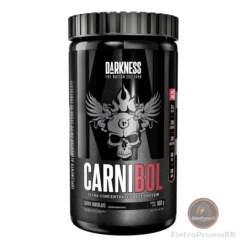 Whey Proteína De Carne Carnibol Chocolate 900g Darkness Chocolate