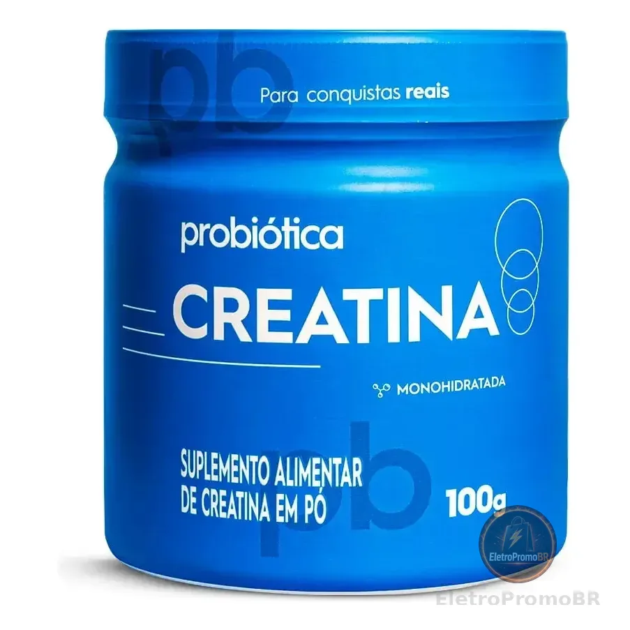 Creatina Probiótica Pote 100g Monohidratada Pura Sem Sabor