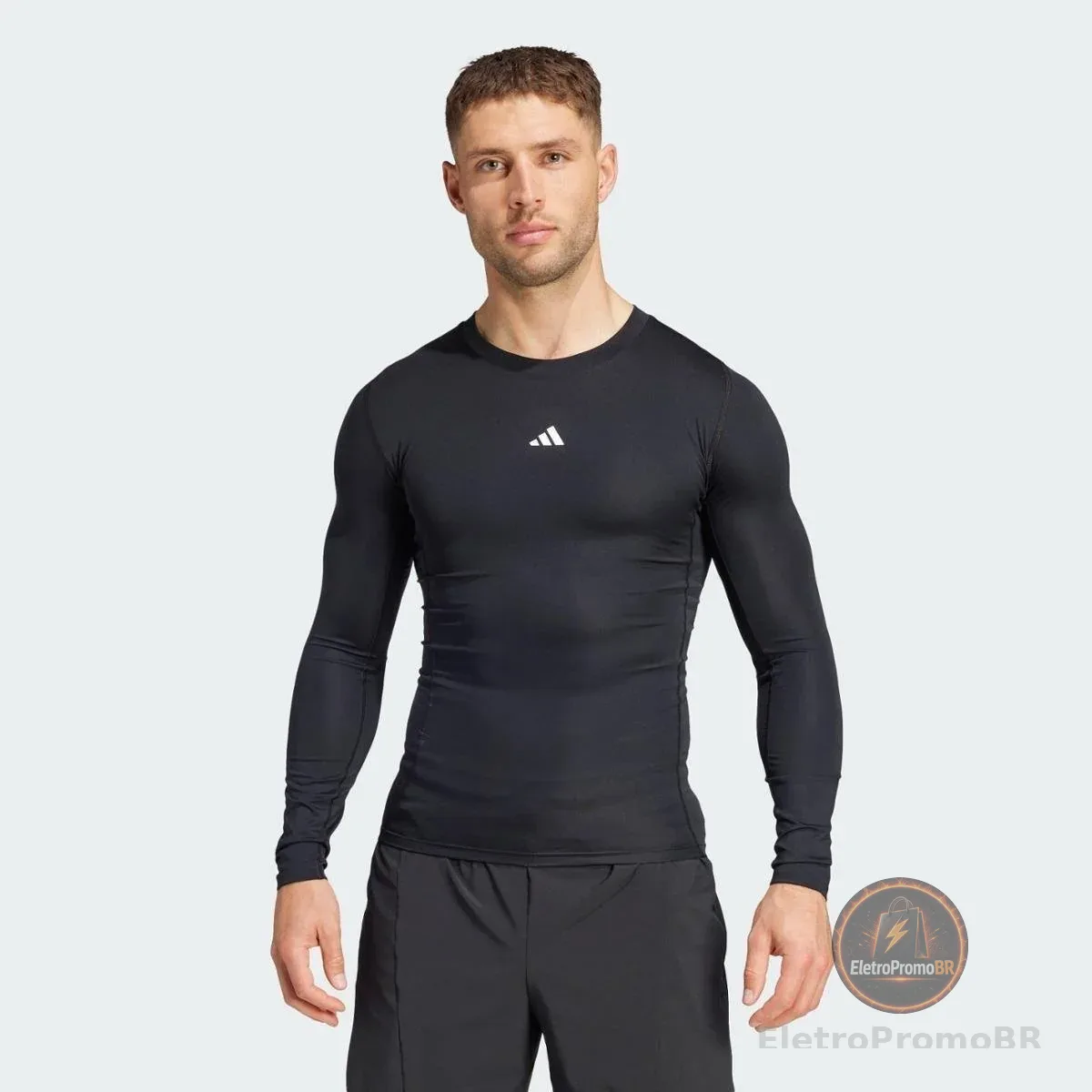 Camiseta Adidas Manga Longa Techfit Masculina