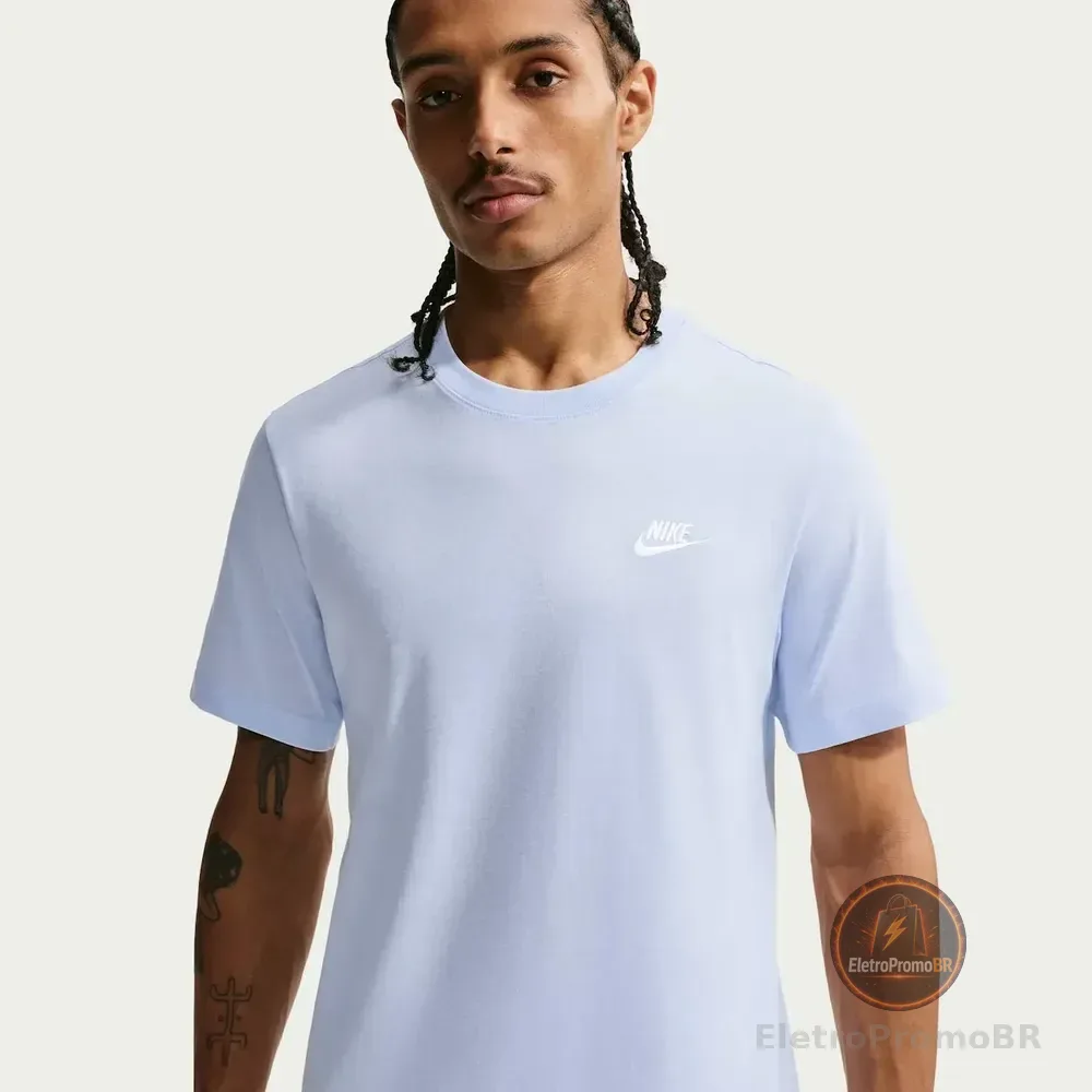 Camiseta Nike Sportswear Club Masculina Azul-claro G