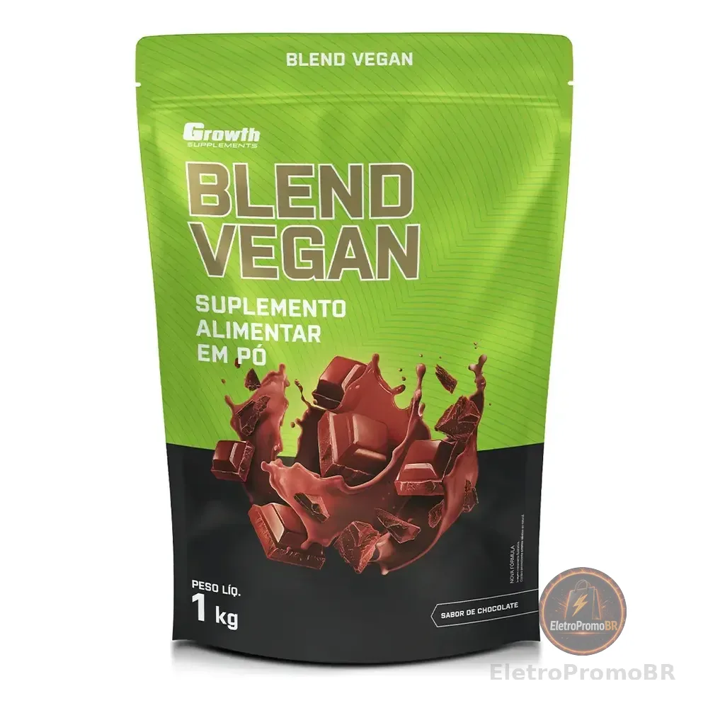 Blend Vegan (proteína Vegana) 1kg Growth Supplements - Sabor Chocolate