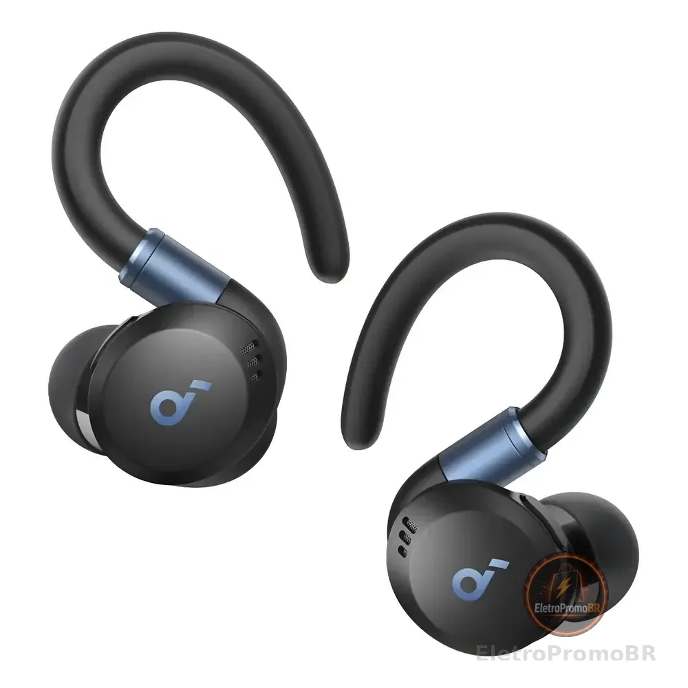 Fone De Ouvido Sem Fio Para Treinos Soundcore Da Anker Sport X20 Anc Adaptativo 3.0 Ganchos Ajustáveis Graves Intensos Ip68 À Prova De Suor E Poeira 48h De Reprodução Fones Para Academia Cor Preto