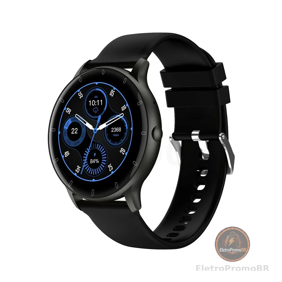 Bettdow Smartwatch Relógio inteligente com Al integrada, atende/faz chamadas, relógio esportivo feminino e masculino de 1,28" à prova d'água IP67, para celulares Android e iOS FB051 (Preto)
