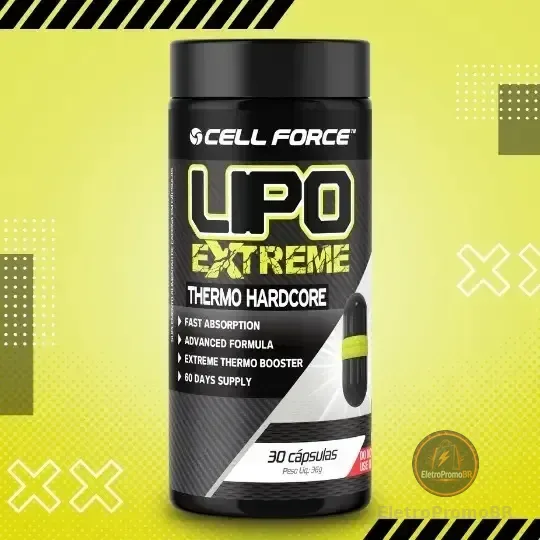 Termogênico Nutricional Lipo Extreme Cell Force 30 Cápsulas Sem Sabor
