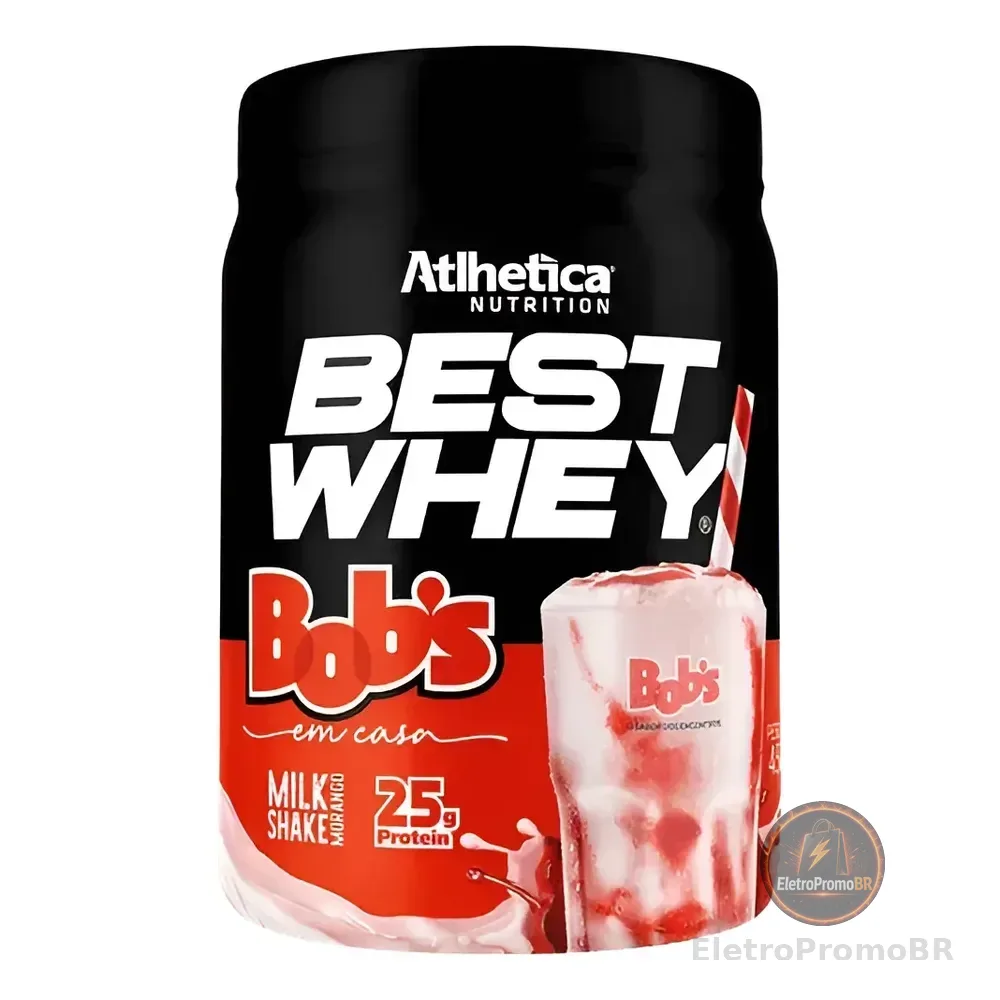 Best Whey Protein Bob's Morango Atlhetica Nutrition 450g Morango
