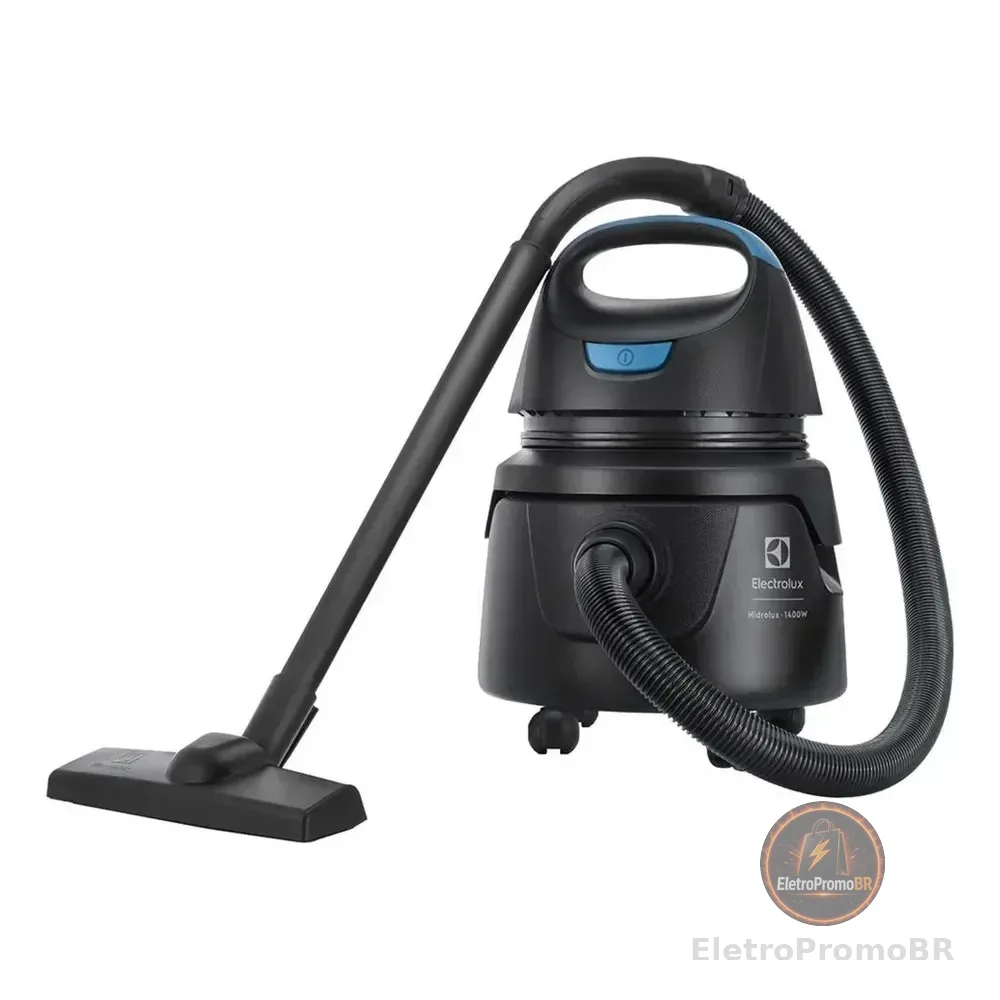 Aspirador De Pó E Água Electrolux 1400w 12 Litros 5,9 Raio De Ação Compacto Potente Função Sopro Protetor Térmico Awd01 Preto/azul 127v