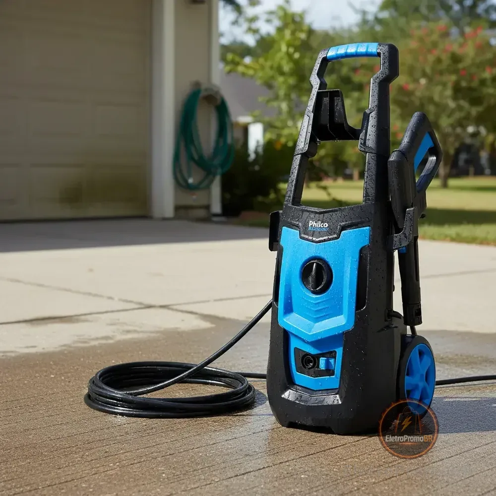 Lavadora De Alta Pressão Philco Pla3100 Com Mangueira 1800w Azul 127v 60 Hz
