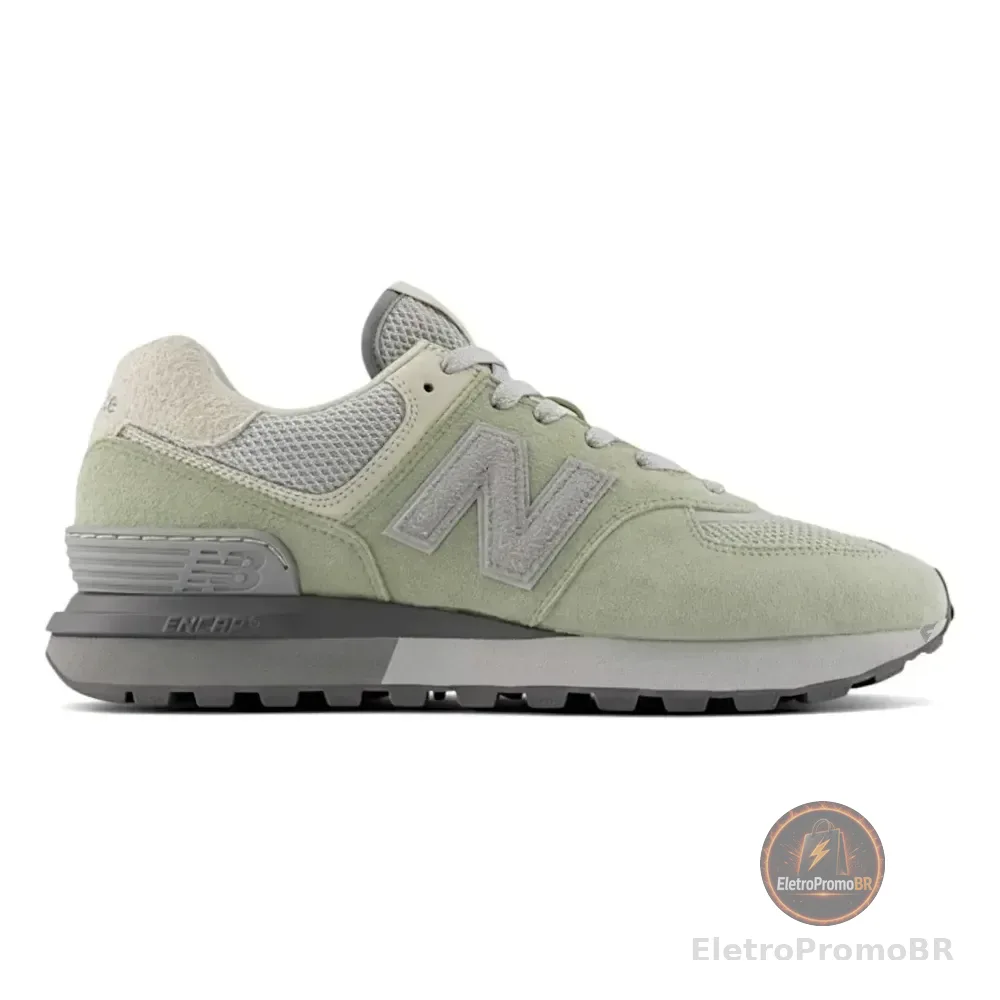 Tênis New Balance 574 Legacy Masculino Verde E Bege Lisa 42 Br
