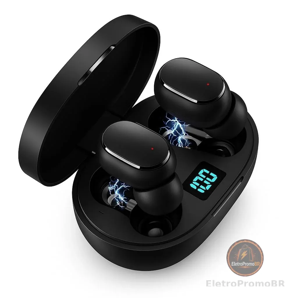 Fone de Ouvido Bluetooth 5.3 Sem Fio TWS