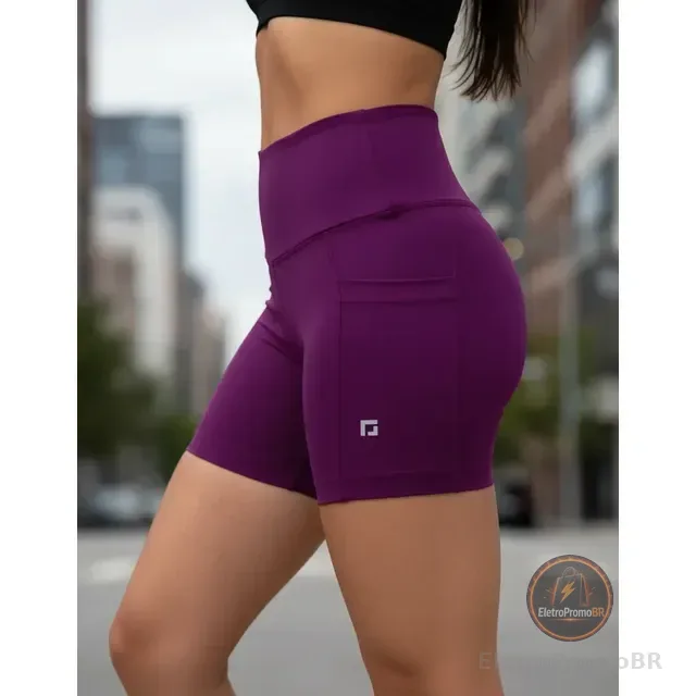 Shortinho Para Corrida Academia Feminino Com Bolsos