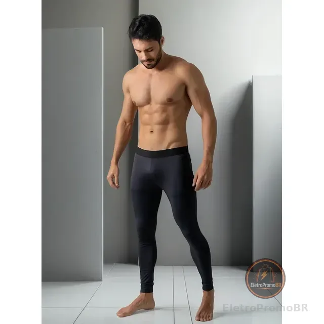 Calça Térmica Masculina Akira Fitness Preta Legging