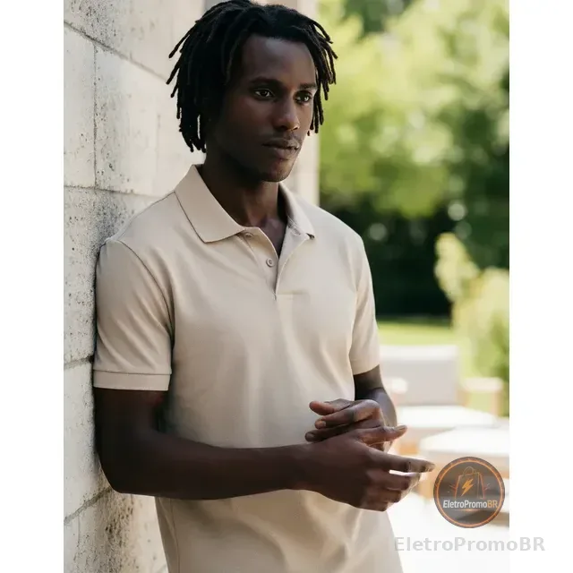 Camisa Polo Básica Masculina Manga Curta Em Piquet Hering