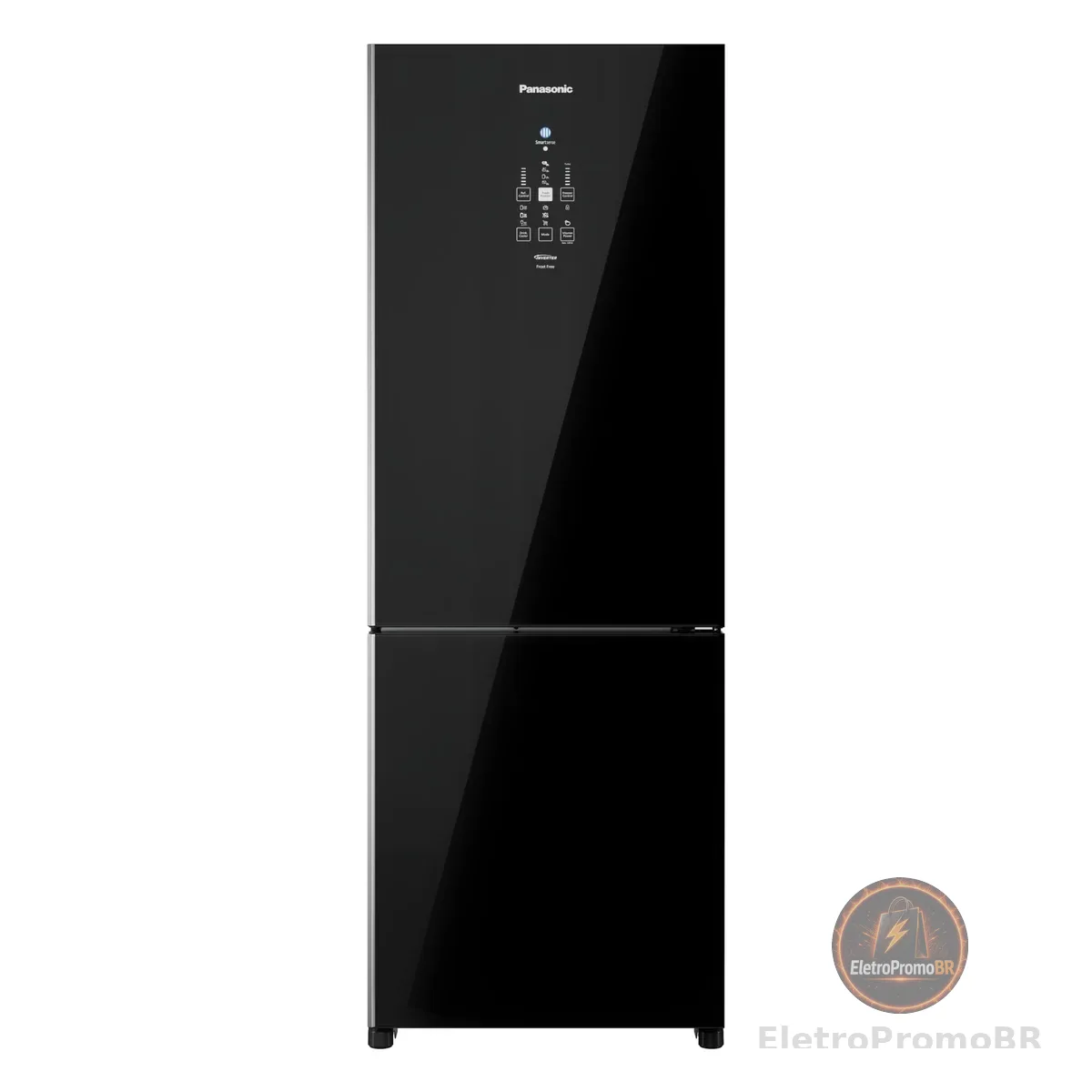 Geladeira Intuitive+ Panasonic BB71 Frost Free Inverter 511L Black Glass - NR-BB71GV7BA 127V