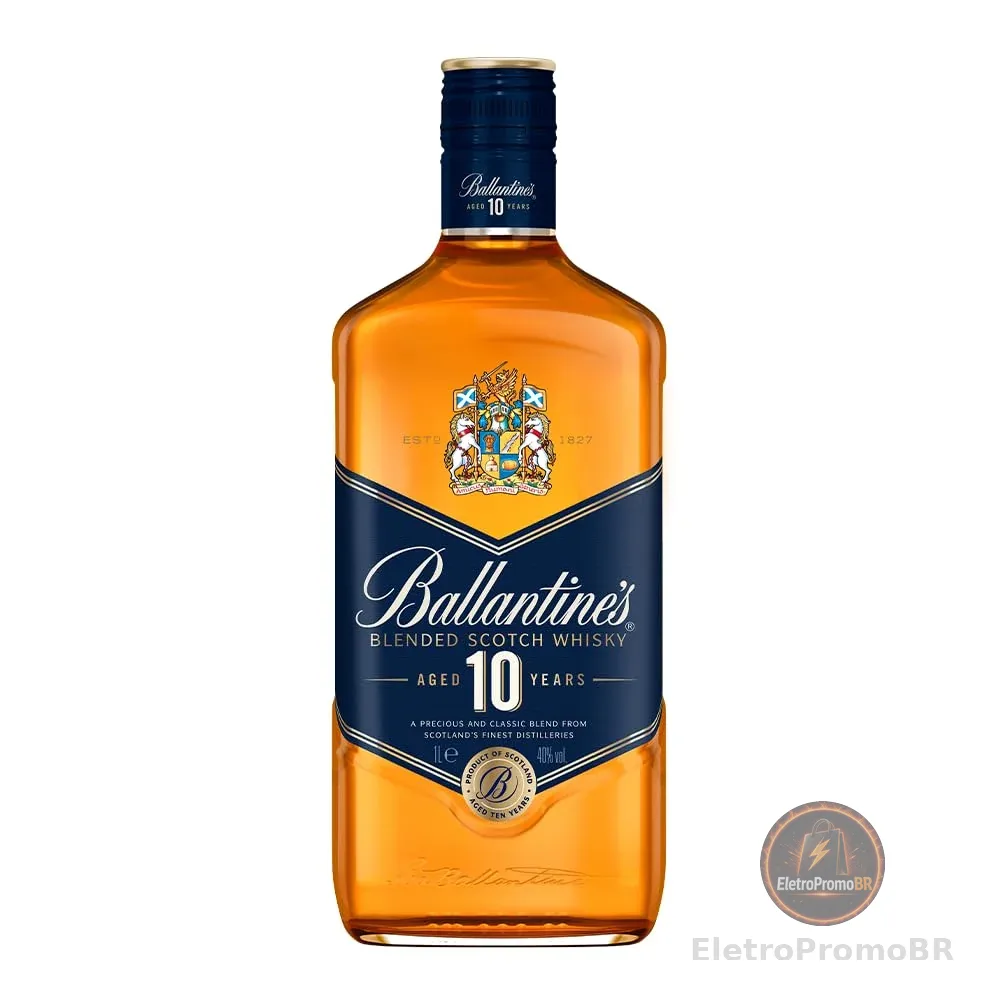 Whisky Escocês Blended 10 Anos Ballantine's Garrafa 1l