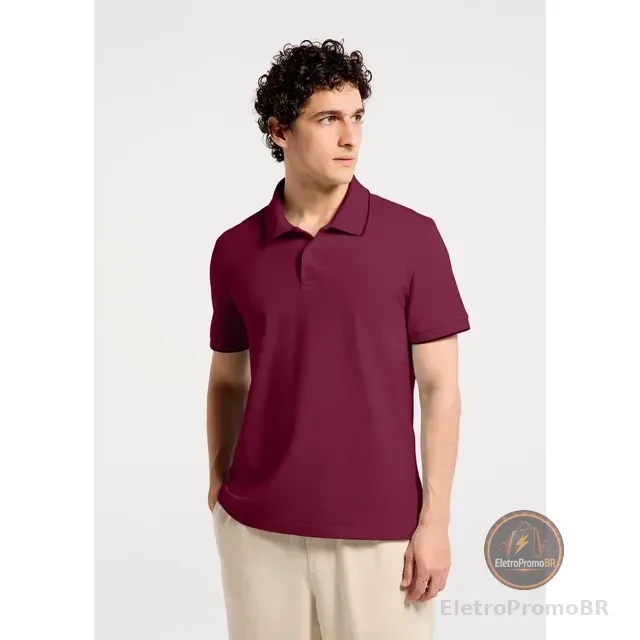 Camisa Polo Básica Masculina Manga Curta Em Piquet Hering