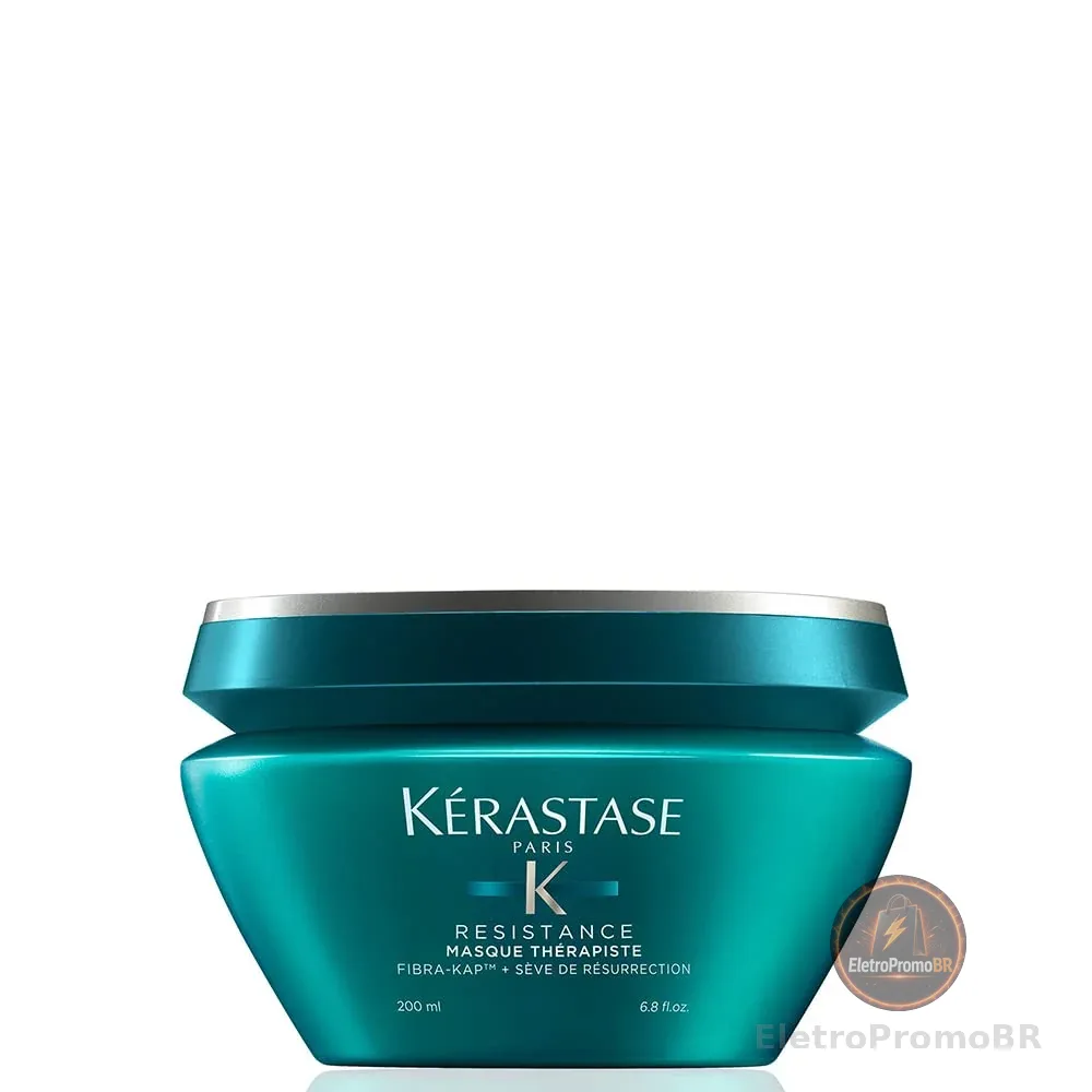 Thérapiste Kérastase Máscara de Tratamento para Cabelos Danificados e Quebradiços com Reconstrução Profunda que Recupera Força e Elasticidade da Fibra Capilar Resistance, 200ml