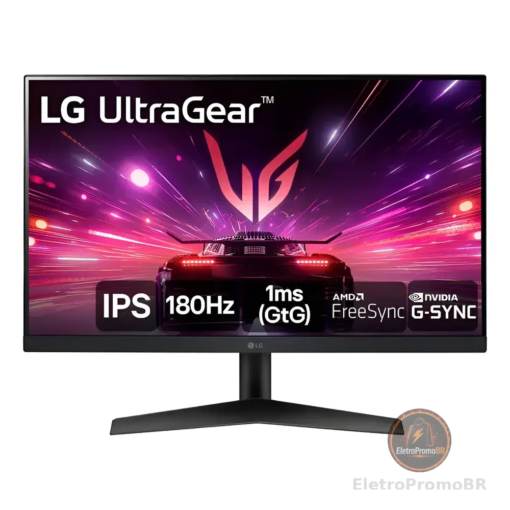 Monitor Gamer LG Ultragear 24 180hz 1ms Full Hd Ips Bivolt Preto 127/220v