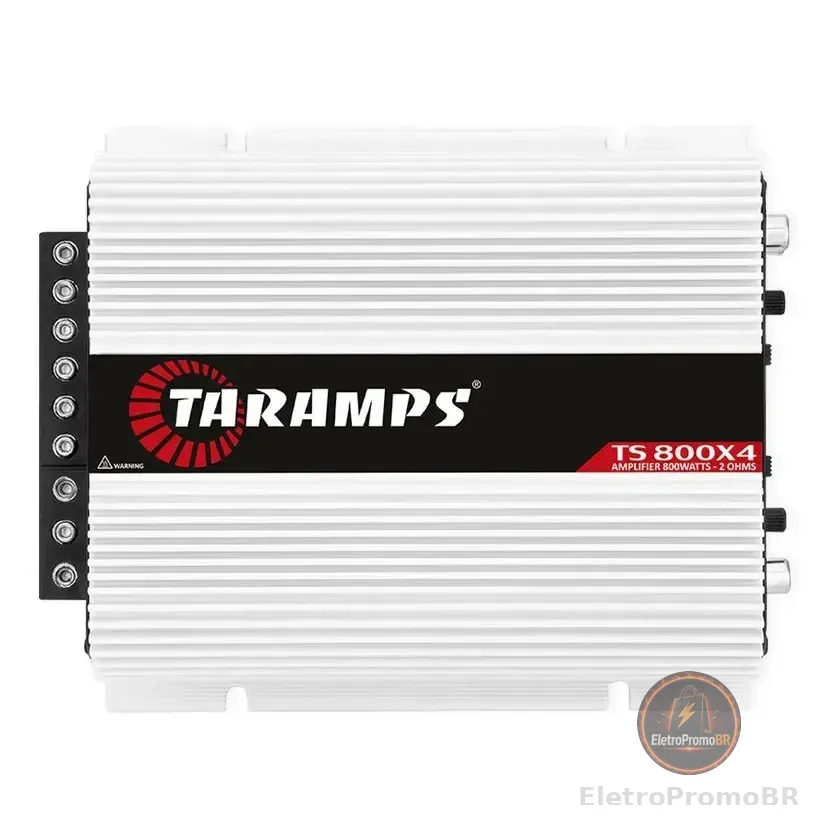 Módulo Amplificador Taramps Ts800x4 De 800w Para Som Automotivo Branco
