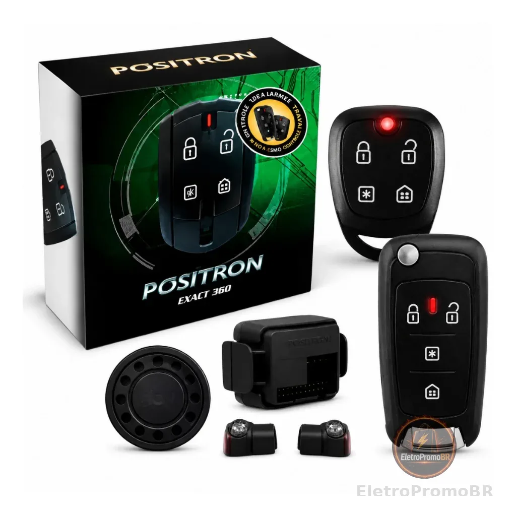 Alarme Automotivo Positron Exact Ex360 Blade + Chave Canivete Px80
