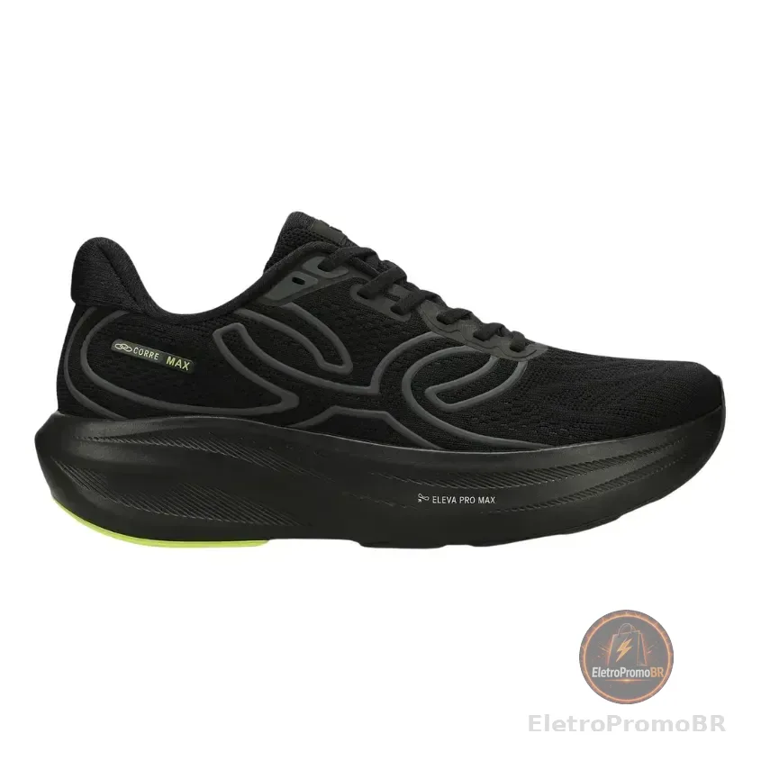 Tênis Olympikus Unissex Corre Max - Original Preto/preto Logo Olympikus 42 Br