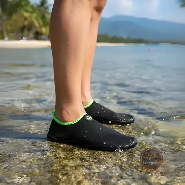 Sapatilha Aquática Neoprene Unissex Flexível Trilha Praia