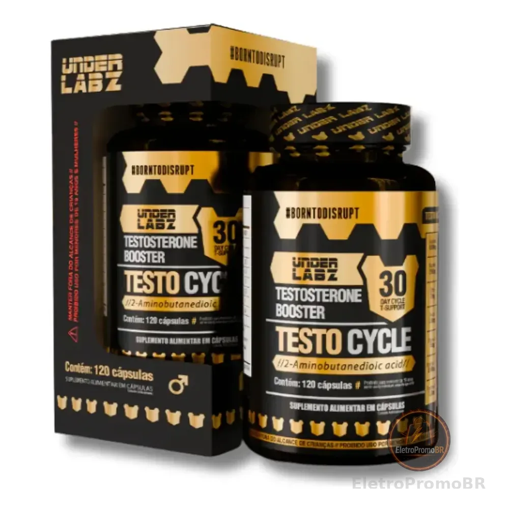 Testo Cycle Zinco, Magnésio, Vitaminas B6, B12, D Under Labz Sabor Neutro