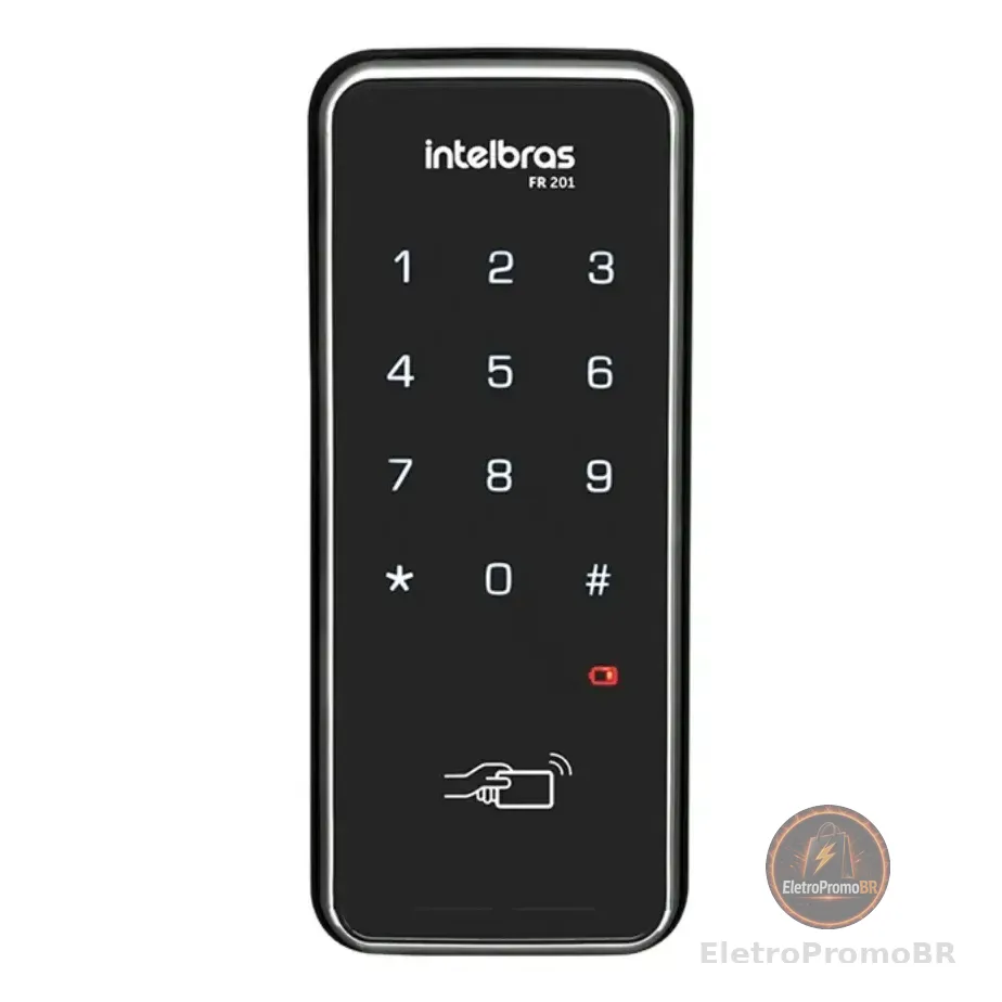 Fechadura Digital De Sobrepor Fr201 Preto Intelbras Preto/prateado