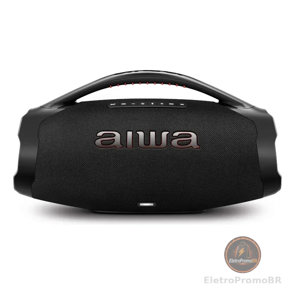 Caixa De Som Boombox Plus 200w 220v Aiwa Bbs-01-b Preto 127/220v