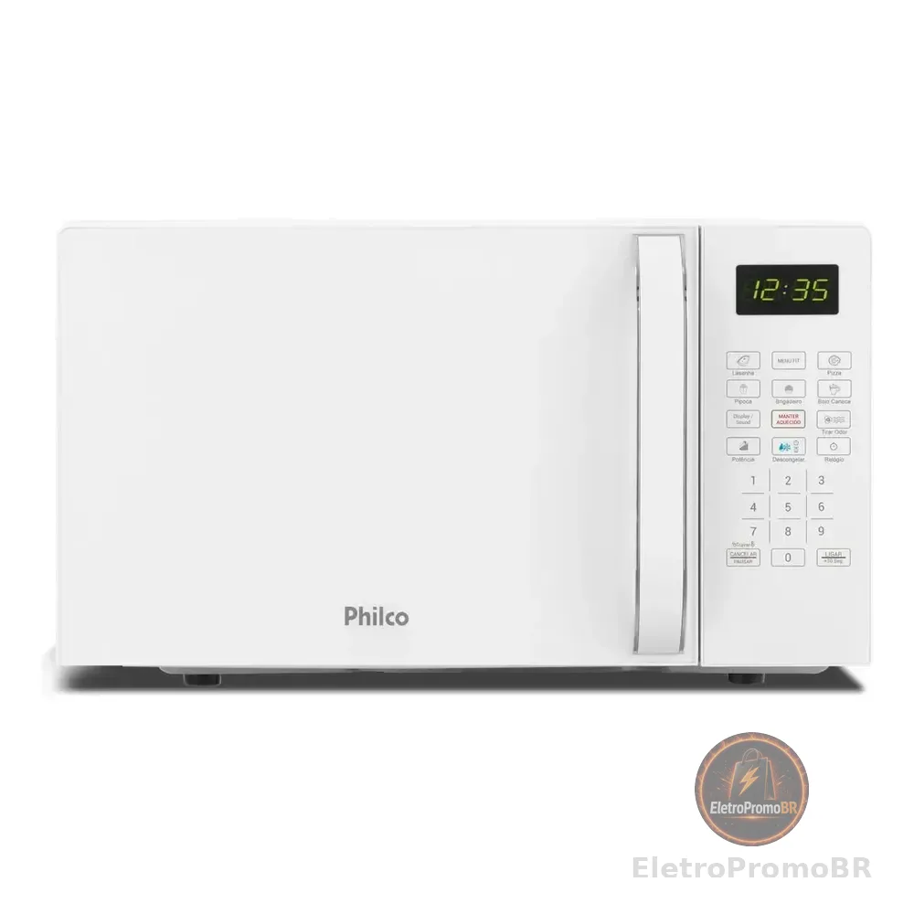 Micro-ondas Philco 20l Branco Pintura Limpa Fácil Pmo23b 220v